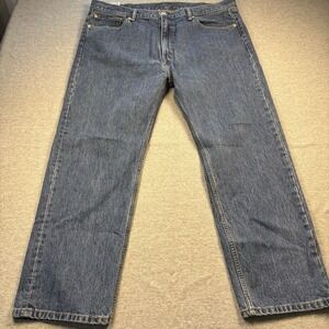 Levis 505 Men's Jeans Straight Leg Regular Fit Size 42x30 Blue Denim